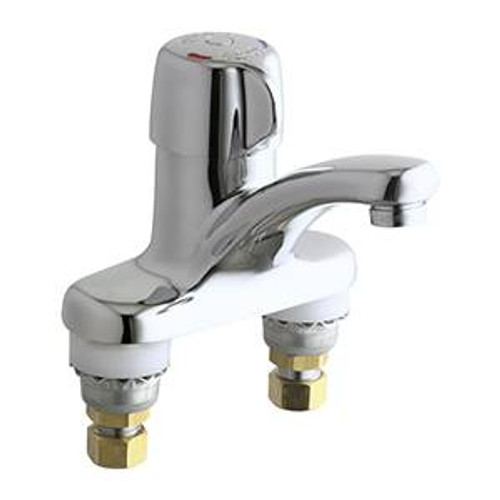 The Chicago Faucets 3300-ABCP MeterMix? faucet provides the water savings of a metering faucet combined with the convenience of temperature adjustment. MeterMix has MVP? Metering Cartridge with proven performance 5-year warranty. The Chicago Faucets 3300-ABCP MeterMix? faucet provides the water savings of a metering faucet combined with the convenience of temperature adjustment. MeterMix has MVP? Metering Cartridge with proven performance 5-year warranty.