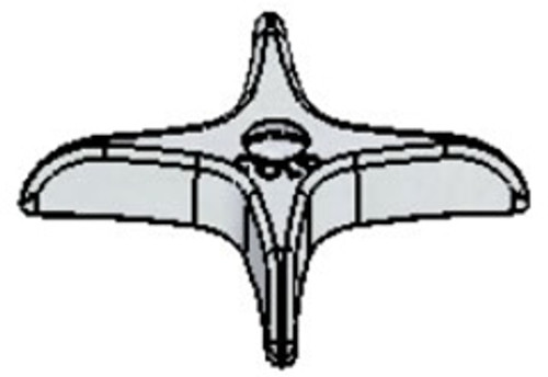 Union Brass 80308 - CHROME CROSS HANDLE - COLD