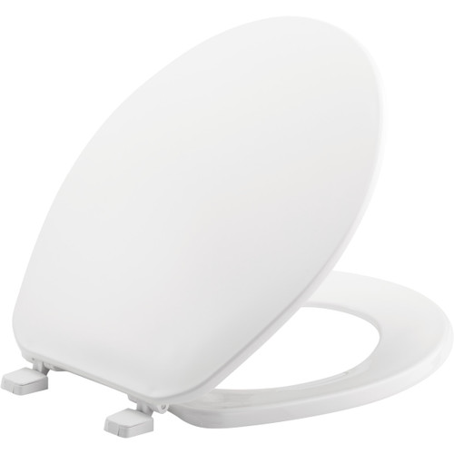 70 000 - Bemis Round Plastic Toilet Seat-Tite Hinge, White
