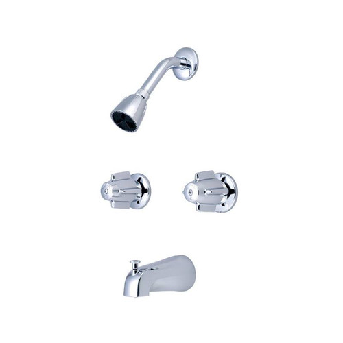 CENTRAL BRASS 80897 Two Handle Tub & Shower Set 8" Centers, Diverter Spout CENTRAL BRASS 80897 Two Handle Tub & Shower Set 8" Centers, Diverter Spout