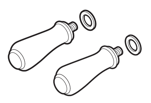 Moen 97376 White/ Chrome Hdle Insert (2)