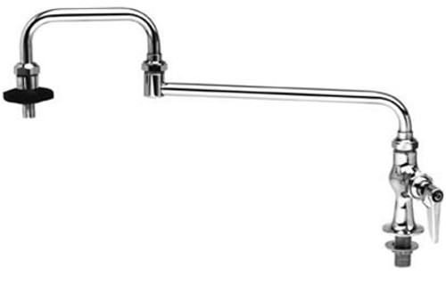 T&S Brass - B-0590 - Pot Filler, Deck Mount, Single Control, 18-inch Double Joint Nozzle, Insulated On-Off Control