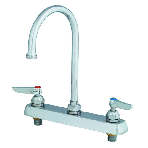 T&S Brass - B-1142 - Workboard Faucet, Deck Mount, 8-inch Centers, Swivel Gooseneck, Lever Handles T&S Brass - B-1142 - Workboard Faucet, Deck Mount, 8-inch Centers, Swivel Gooseneck, Lever Handles