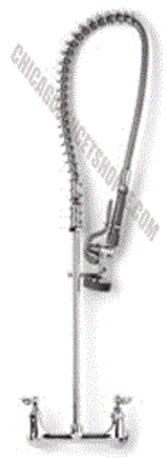 T&S Brass - B-0133 - 8-inch Center Wall Mounted Easy Install Pre-Rinse Faucet with -inchPop and Lock-inch Riser and B-0107 Spray Valve - No Wall Bracket T&S Brass - B-0133 - 8-inch Center Wall Mounted Easy Install Pre-Rinse Faucet with -inchPop and Lock-inch Riser and B-0107 Spray Valve - No Wall Bracket