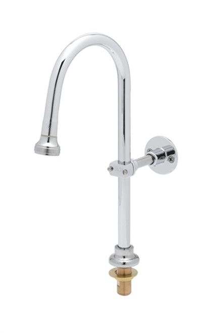 T&S Brass - B-2456 - Rigid Gooseneck, Deck Mount, Rosespray Outlet, 5-9/16-inch Spread, 13-inch Height, Wall Bracket T&S Brass - B-2456 - Rigid Gooseneck, Deck Mount, Rosespray Outlet, 5-9/16-inch Spread, 13-inch Height, Wall Bracket