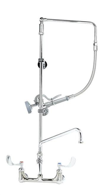 T&S Brass - B-2466 - Pre-Rinse, Overhead Swivel Arm, Add-On Faucet w/12-inch Swing Nozzle, Ceramic Cartridges