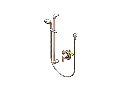 T&S Brass B-3405 - Pressure Balance Shower Valve W/ 1/2-inch Sweat Conn'S, 36-inch Slide Bar & 1.5 GPM Hand Shower