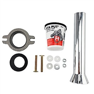 1-1/2 inch tapered cement sink drain assembly kit for repairing concrete utility sinks