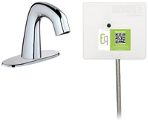 Chicago Faucet EQ-A12A-11ABCP Lav Faucet Eq Ir Rnd 4P Batt Ss Nmix