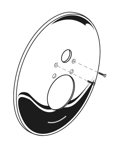 American Standard M961740-0020A - Chrome Escutcheon Plate with Screws