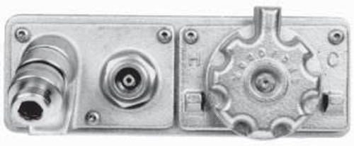 Woodford HC67-18-BR Model HC67 Hot & Cold Wall Hydrant 18 Inch, Rough Brass