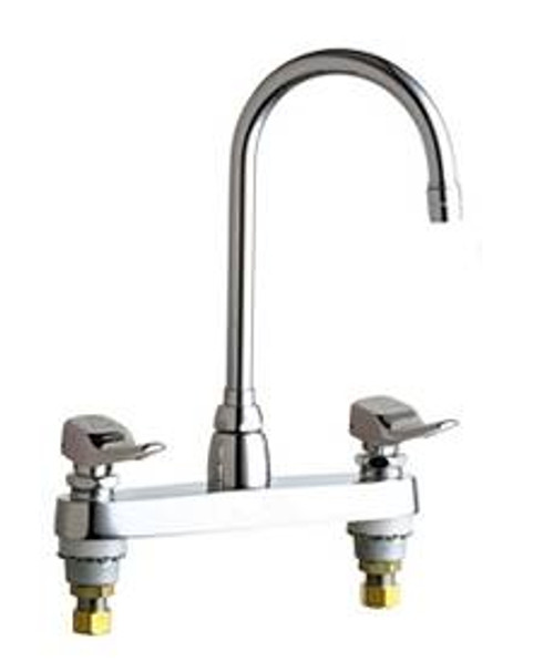 Chicago Faucets - 1100-336GN2AE3CP - 8-inch Center Deck Mounted Sink Faucet Chicago Faucets - 1100-336GN2AE3CP - 8-inch Center Deck Mounted Sink Faucet