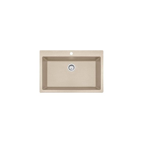 Franke DIG61091-CHA Primo 33" Single Basin Undermount/Drop In Kitchen Sink, Granite - Champagne