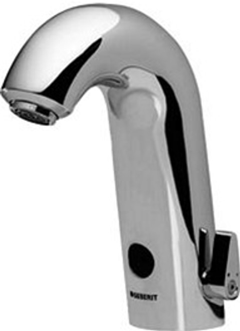 Geberit - 115.727.21.1 - Single Hole Automatic Electronic Sensor Faucet with Hot and Cold Inlets, ADA Compliant Side Temperature Mixer Handle Geberit - 115.727.21.1 - Single Hole Automatic Electronic Sensor Faucet with Hot and Cold Inlets, ADA Compliant Side Temperature Mixer Handle