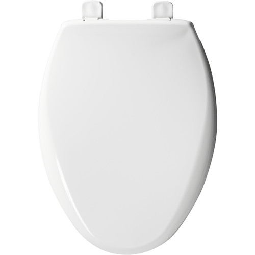 7900TDGSL 000 - Bemis Elongated Hospitality Plastic Toilet Seat, Whisper-Close Hinge, DuraGuard and Super Grip Bumpers, White