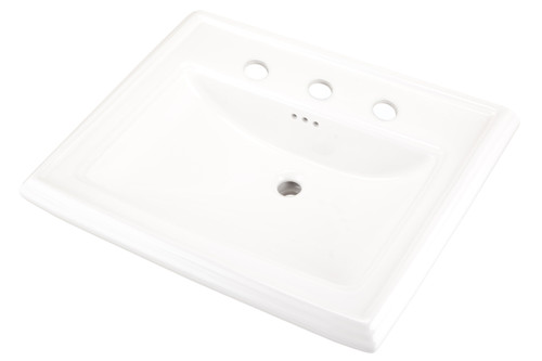 Gerber G0012559 Logan Square Petite Ped Top 24.25"x20.13" 8"CC White