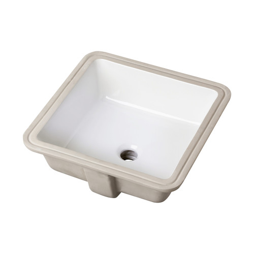 Gerber G0013710 Wicker Park Undercounter Lavatory 16" x 16" Square White
