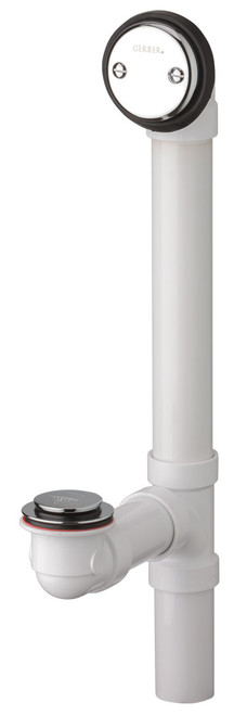 Gerber G0041532 Gerber Classics Schedule 40 PVC Auto Trip Drain for Standard Tub Chrome