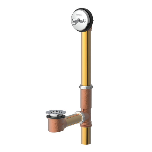 Gerber G004181876 Gerber Classics Trip Lever 20 Gauge Drain for Standard Tub with Retaining Ring Chrome