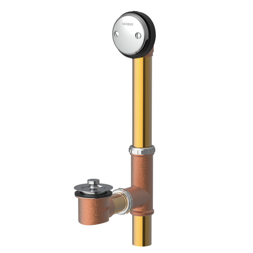 Gerber G0041855 Gerber Classics Lift & Turn Fit-all 20 Gauge Drain for Standard Tub Chrome