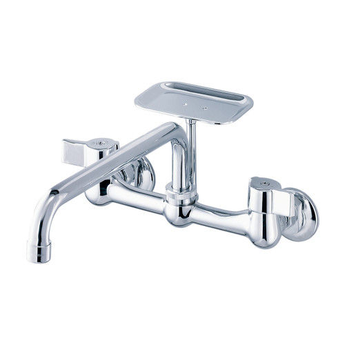 Gerber G0042691 Gerber Classics 2H Wall Mount Kitchen Faucet w/ 8" Spout & Soap Dish 1.75gpm Chrome