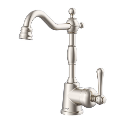 Gerber D150557SS Opulence 1H Bar Faucet w/ Side Mount Handle 1.75gpm Stainless Steel
