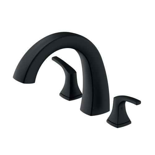 Gerber D300918BST Vaughn 2H Roman Tub Trim Kit w/out Spray Satin Black
