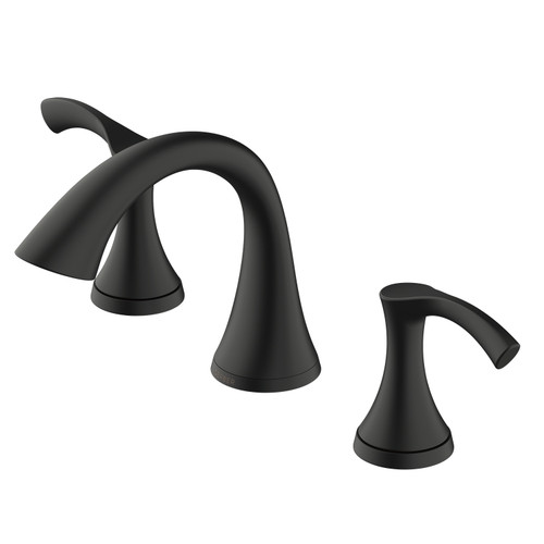 Gerber D304222BS Antioch 2H Widespread Lavatory Faucet w/ Metal Touch Down Drain 1.2gpm Satin Black