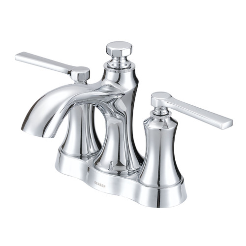 Gerber D307028 Draper 2H Centerset Lavatory Faucet w/ Metal Pop-Up Drain 1.2gpm Chrome
