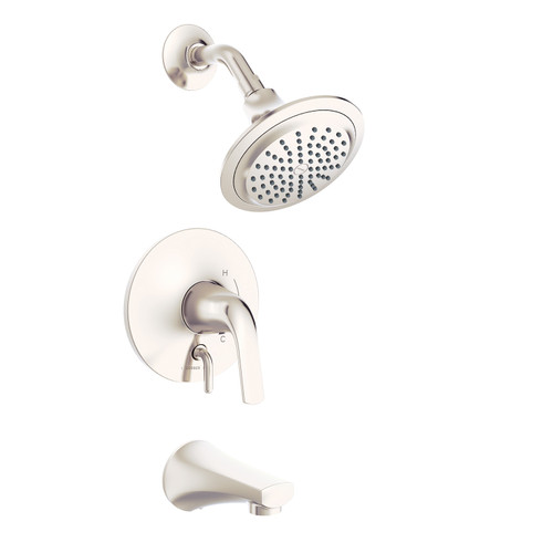Gerber D501034BNTC Lemora 1H Tub & Shower Trim Kit & Treysta Cartridge with Diverter on Valve 1.75gpm Brushed Nickel