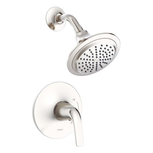 Gerber D501534BNTC Lemora 1H Shower Only Trim Kit & Treysta Cartridge 1.75gpm Brushed Nickel