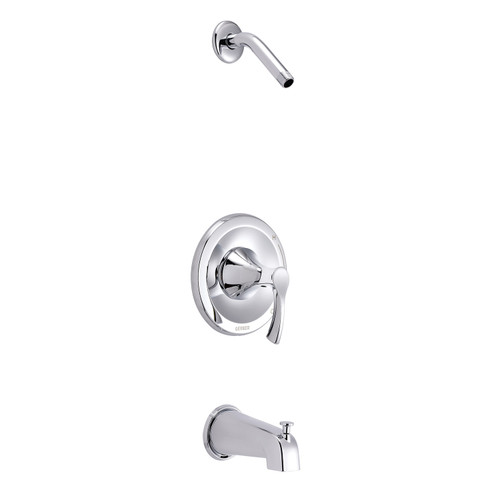 Gerber D510022LSTC Antioch 1H Tub & Shower Trim Kit & Treysta Cartridge w/ Diverter on Spout Less Showerhead Chrome