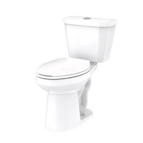 Gerber GDF20528 Viper 0.9/1.1gpf Dual Flush EL 12" RI Combo: GWS21528 Bowl w/ GDF28528 Tank White