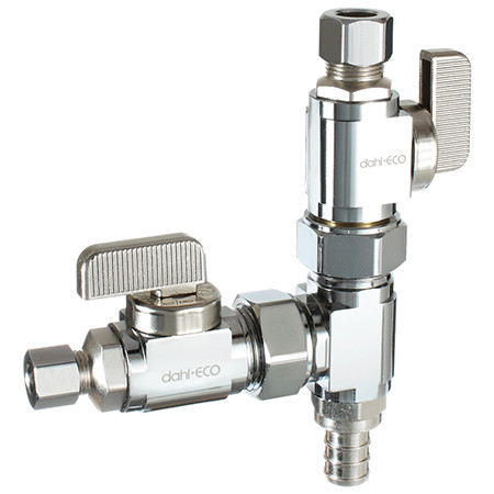 Dahl EPX3-5000 - 1/2 Crimpex x 3/8 OD x 1/4 OD, Plated