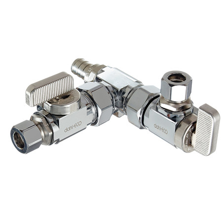 Dahl EPX3-6001 - 1/2 Crimpex x 3/8 OD x 3/8 OD, Plated