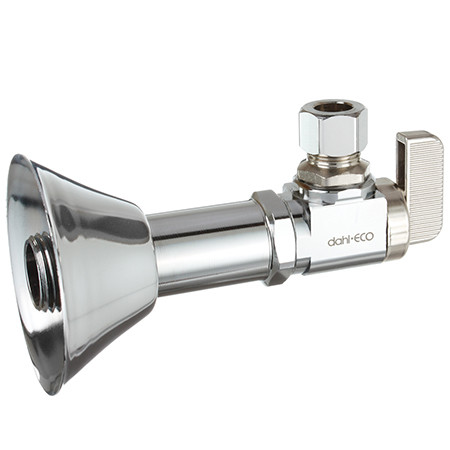 Dahl 611-63LE-31 - 1/2 MIP 2-1/2'' ext. with 7/8 OD Deep Bell Escutcheon x 3/8 OD Comp, Plated