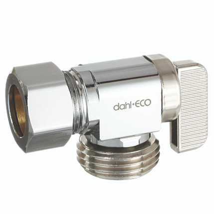 Dahl 611-33-04-PK2 - 5/8 OD Comp x Male Hose, Pk of 2 with red & blue handles, dahl-ECO, Plated