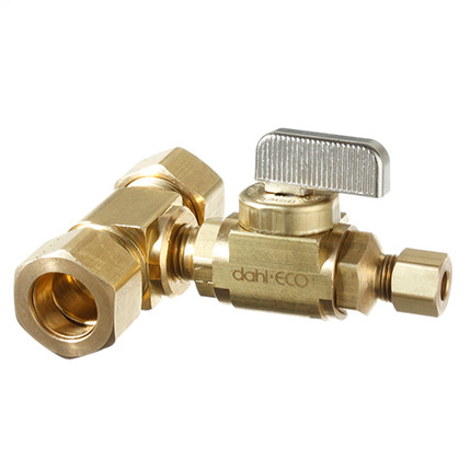 Dahl E33-2211 - Tee & Valve Humidifier/Icemaker Kit 5/8 OD Comp x 5/8 OD Comp x 1/4 OD Comp, Rough Brass