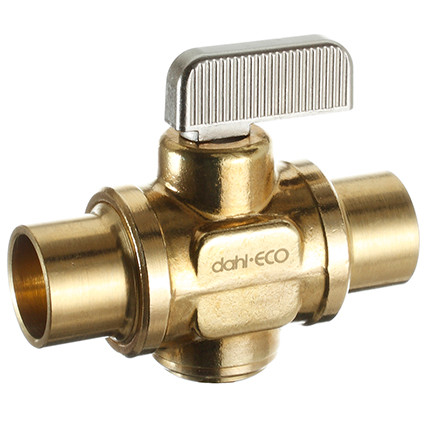 Dahl 521LB-13-13-BAG - 1/2 Female Solder x 1/2 Female Solder, Large Bore, Rough Brass