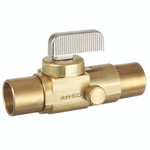 Dahl 521-13-13D-BAG - 1/2 Female Solder x 1/2 Female Solder w/Drain, Rough Brass