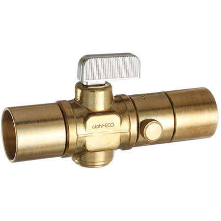 Dahl 521-14-14D-BAG - 3/4 Female Solder x 3/4 Female Solder w/Drain, Rough Brass