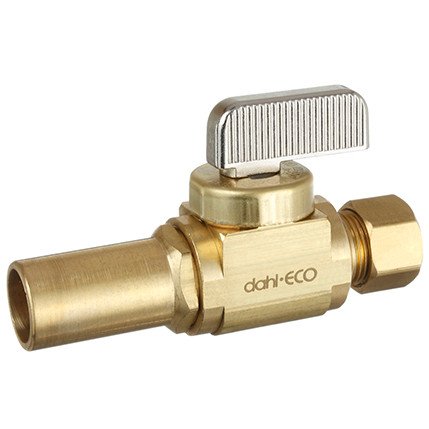 Dahl 521-23L-31-BAG - 1/2 Male Press* x 3/8 OD Comp, Rough Brass