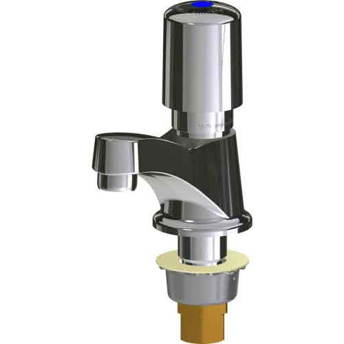 Chicago Faucets 333-765E39PSHABCP Deck-mounted Single Water Inlet Fitting, Metering Faucet