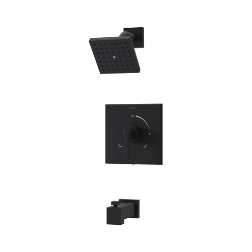 Symmons 3692MBTRM Duro Tub and Shower Trim, Matte Black