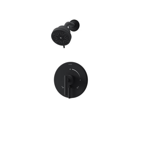 Symmons S3591BMBTRM Dia Shower Trim with VersaFlex Integral Diverter/Volume Control, Matte Black