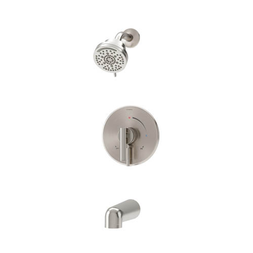 Symmons S3592BSTNTRM Dia Tub and Shower Trim with VersaFlex Integral Diverter, Satin Nickel