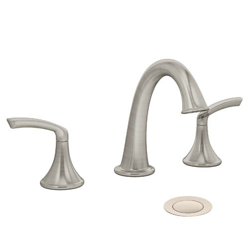 Symmons SLW5512STNPP Elm Widespread Lavatory Faucet, Satin Nickel