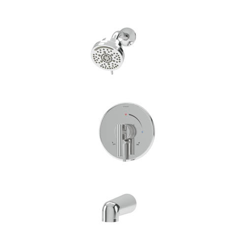 Symmons S3592BTRM Dia Tub and Shower Trim with VersaFlex Integral Diverter, Chrome