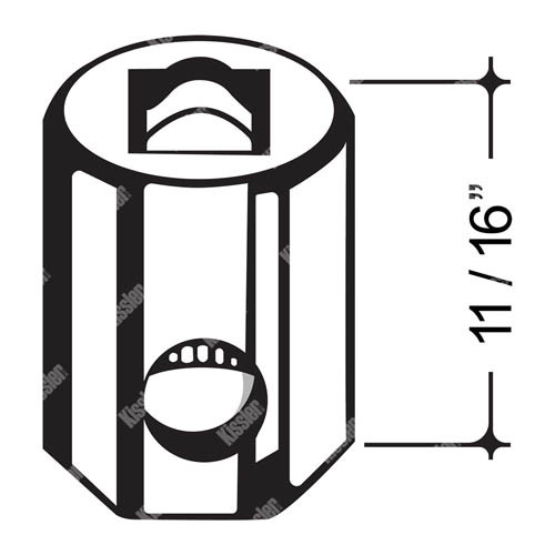 KISSLER #A Brass Hex Fit All Insert