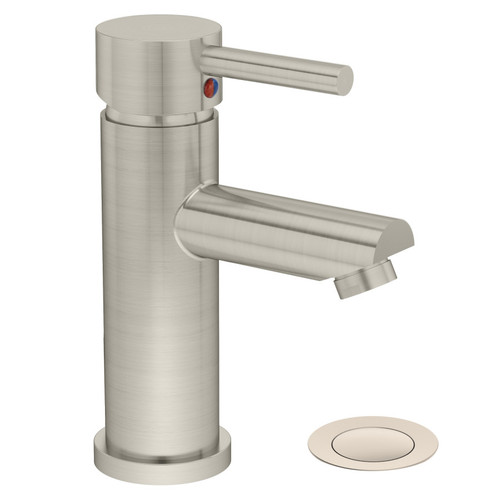 Symmons SLS3512STNPP Dia Single Handle Round Lav Faucet, Stainless